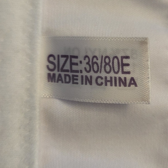 Unbranded White Women's Full Support Bra Size 36E - Picture 6 of 7